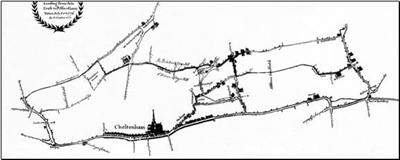 007 Coates Map of Cheltenham 1776 &copy; Glos Archives & David Hanks